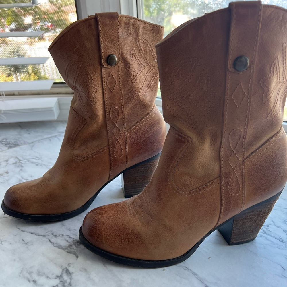 Gianni bini leather cowboy boots
